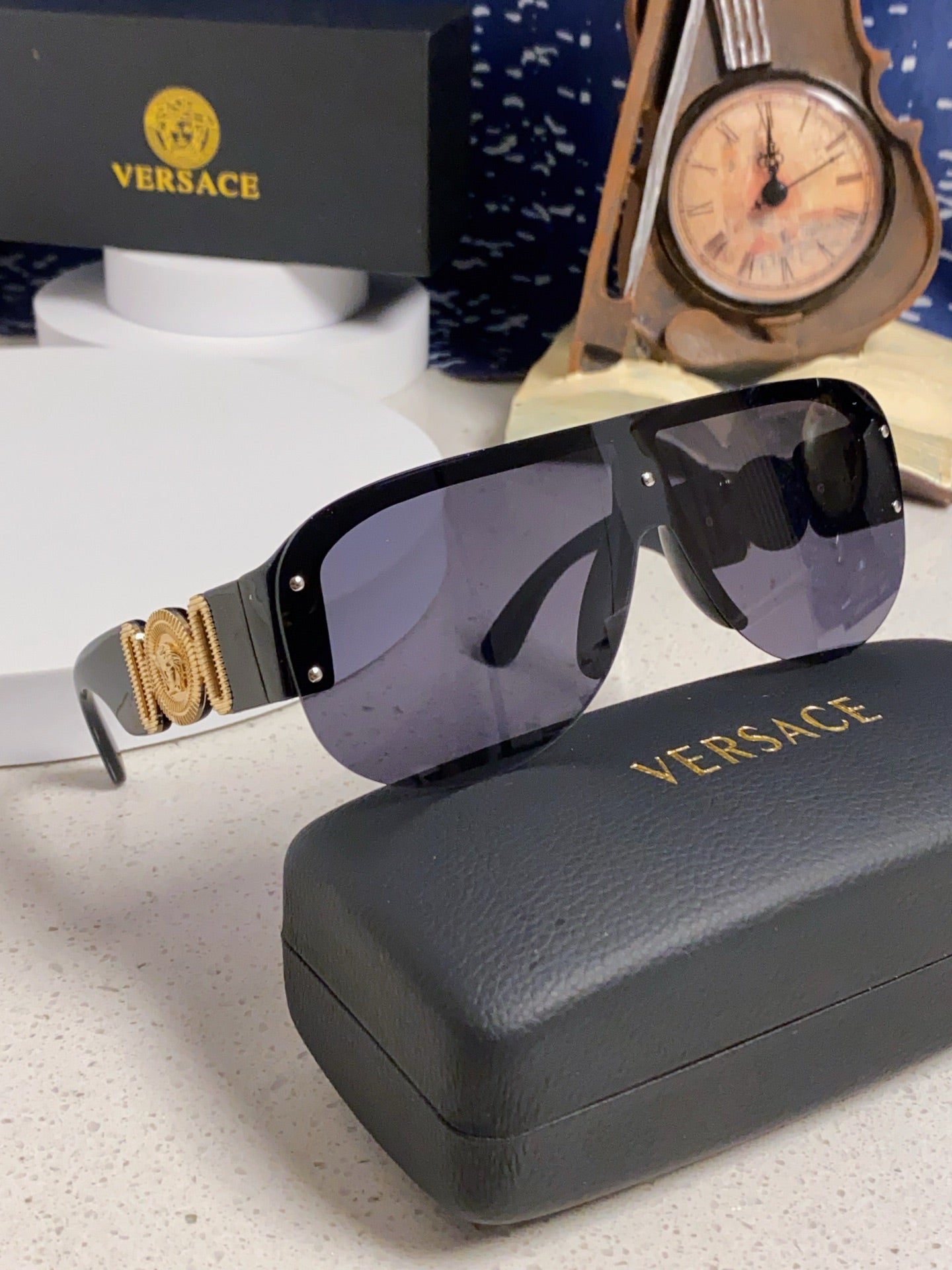 Versace Aviator Black Lens Sunglasses for Men & Women - 372528 - detail image 10