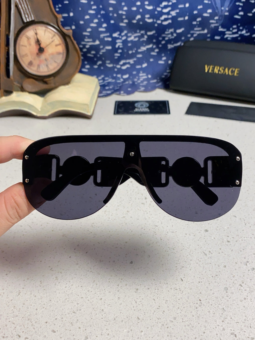 Versace Aviator Black Lens Sunglasses for Men & Women - 372528 - detail image 5