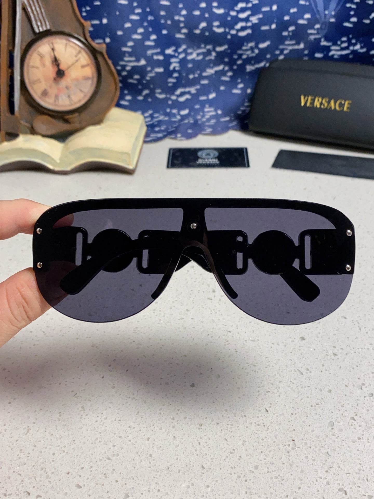 Versace Aviator Black Lens Sunglasses for Men & Women - 372528 - detail image 5