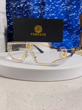 Versace Metal Oversized Silver Lens Sunglasses for Men & Women - 466238