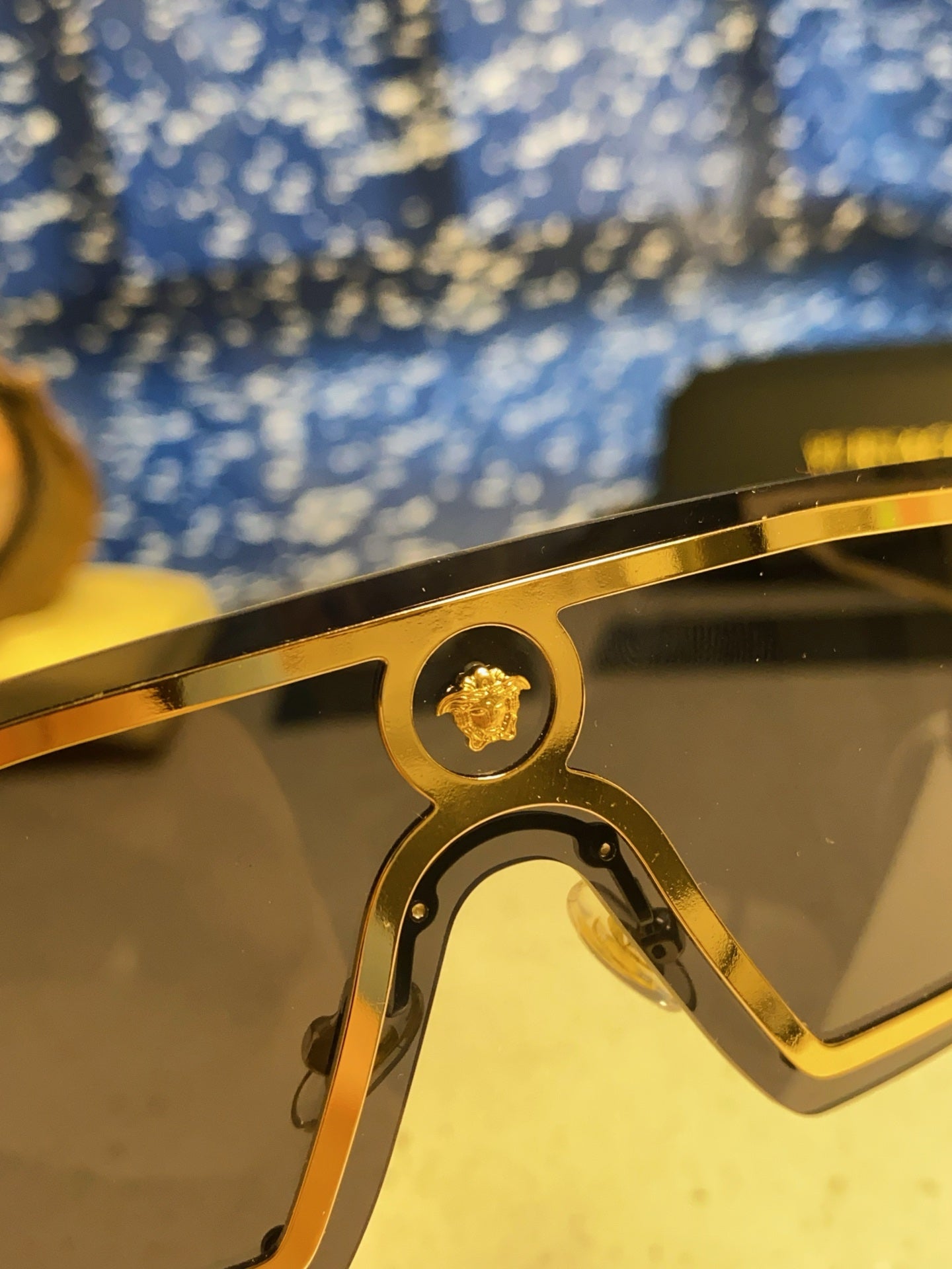 Versace Metal Oversized Silver Lens Sunglasses for Men & Women - 466244 - detail image 7