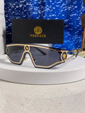 Versace Metal Oversized Silver Lens Sunglasses for Men & Women - 466244