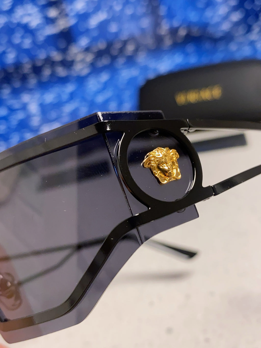 Versace Metal Oversized Silver Lens Sunglasses for Men & Women - detail image 7