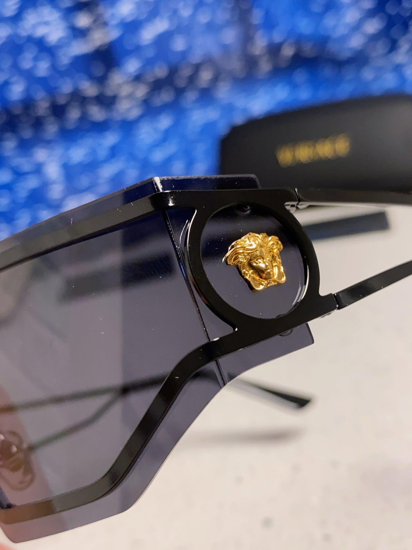 Versace Metal Oversized Silver Lens Sunglasses for Men & Women - detail image 7