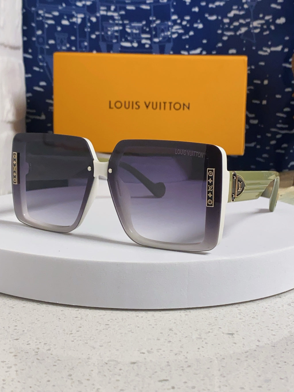 Louis Vuitton Polarized Oversized Silver Lens Sunglasses for Women