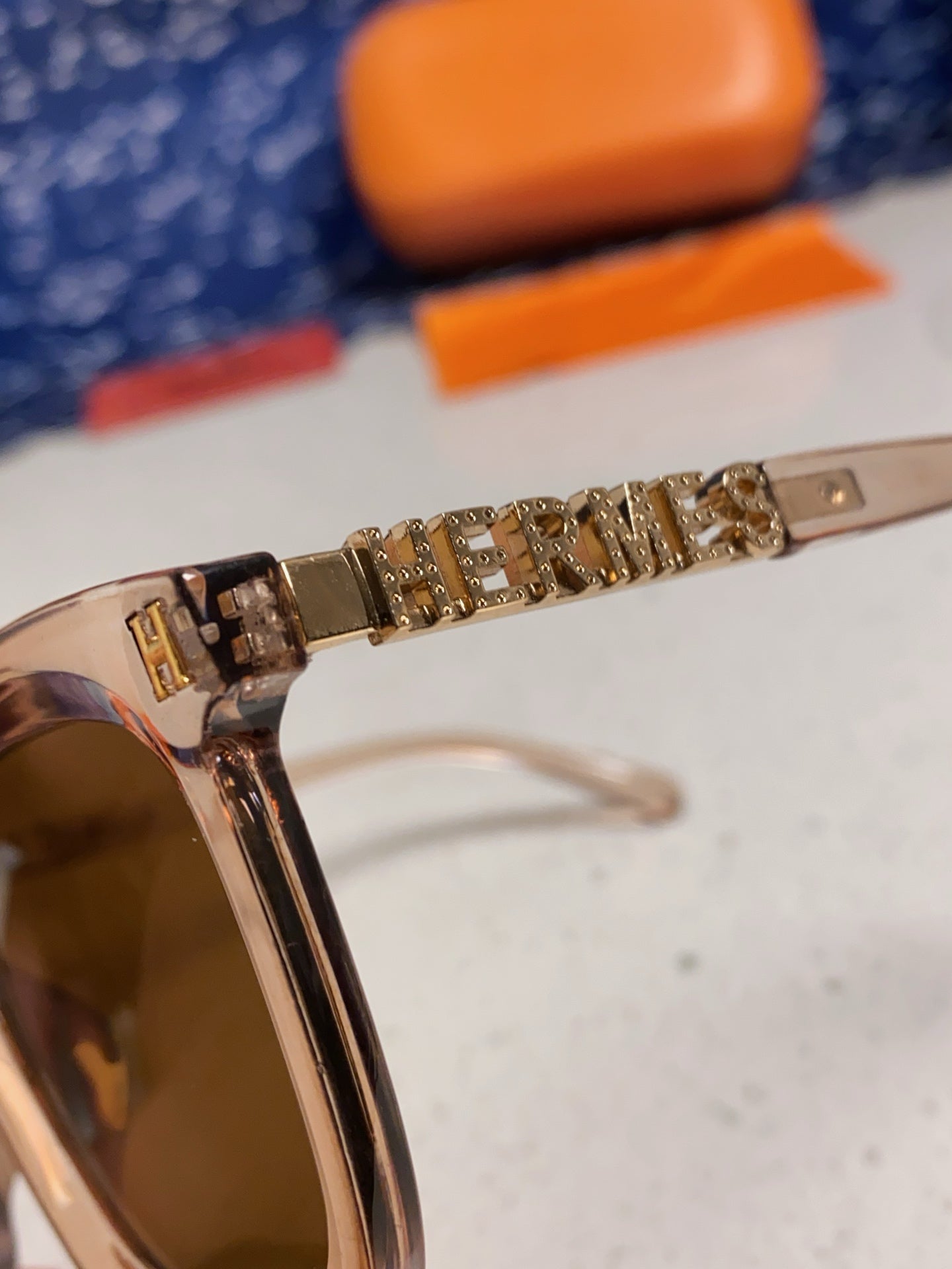 Hermès Metal Square Brown Lens Sunglasses for Men & Women - 158685 - detail image 7