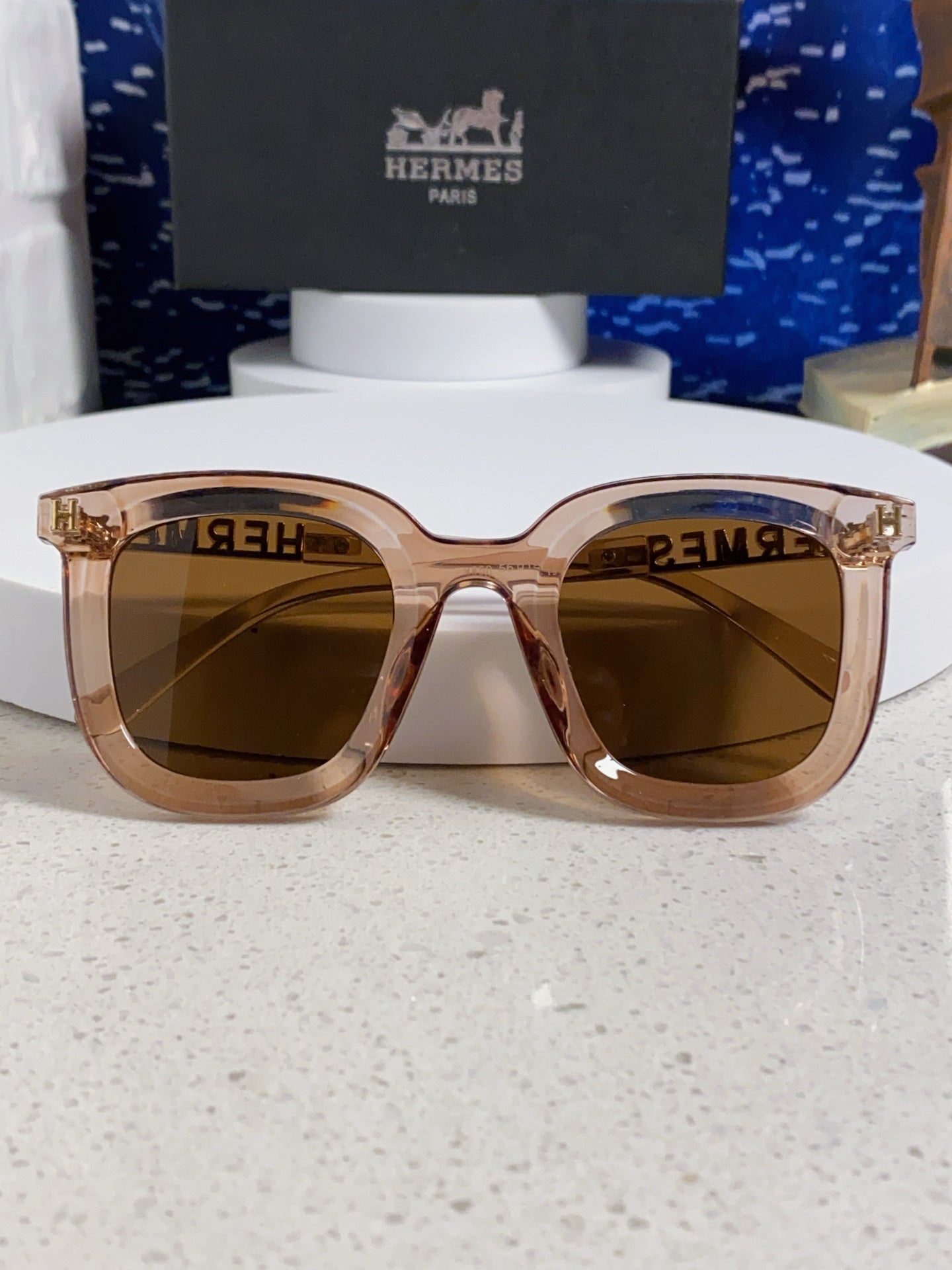 Hermès Metal Square Brown Lens Sunglasses for Men & Women - 399447 - detail image 8