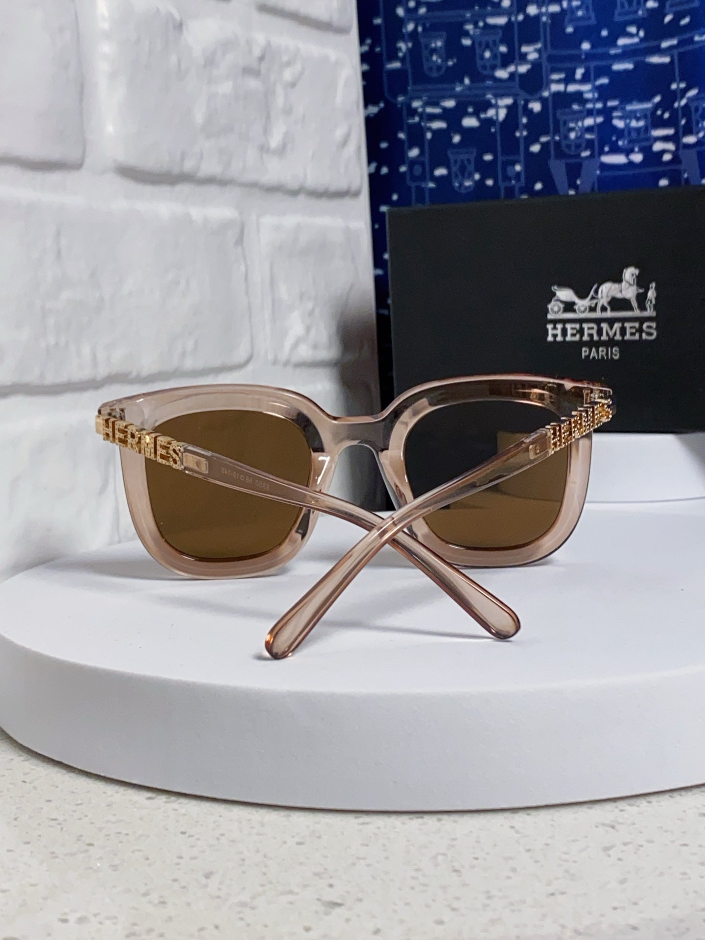 Hermès Metal Square Brown Lens Sunglasses for Men & Women - 158685 - detail image 3