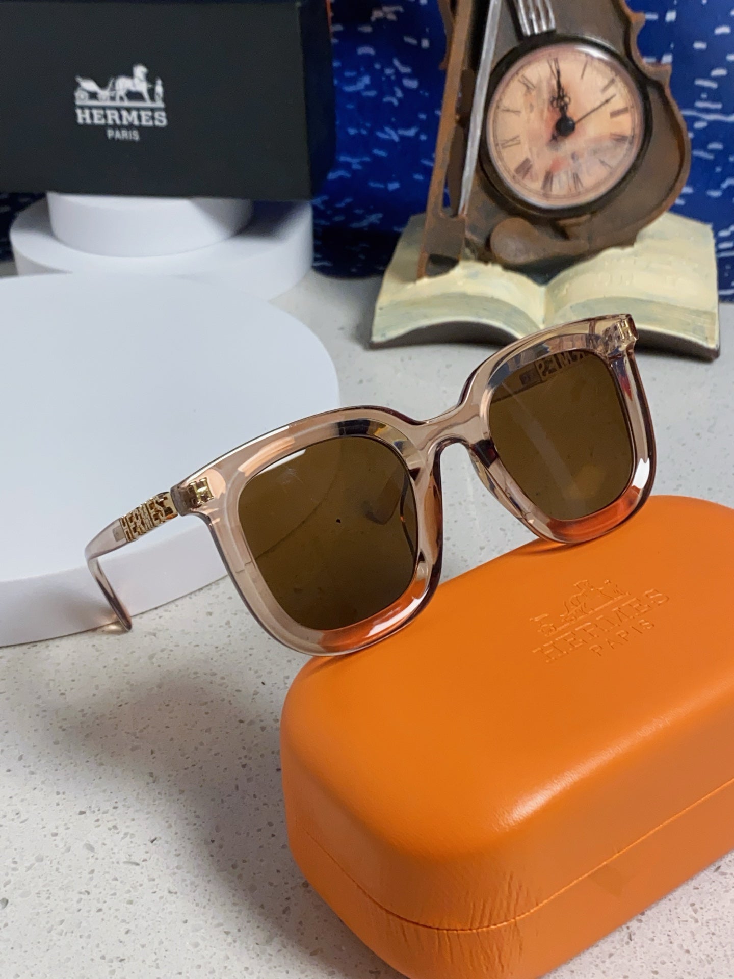 Hermès Metal Square Brown Lens Sunglasses for Men & Women - 399447 - detail image 9