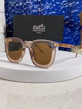 Hermès Metal Square Brown Lens Sunglasses for Men & Women - 433011