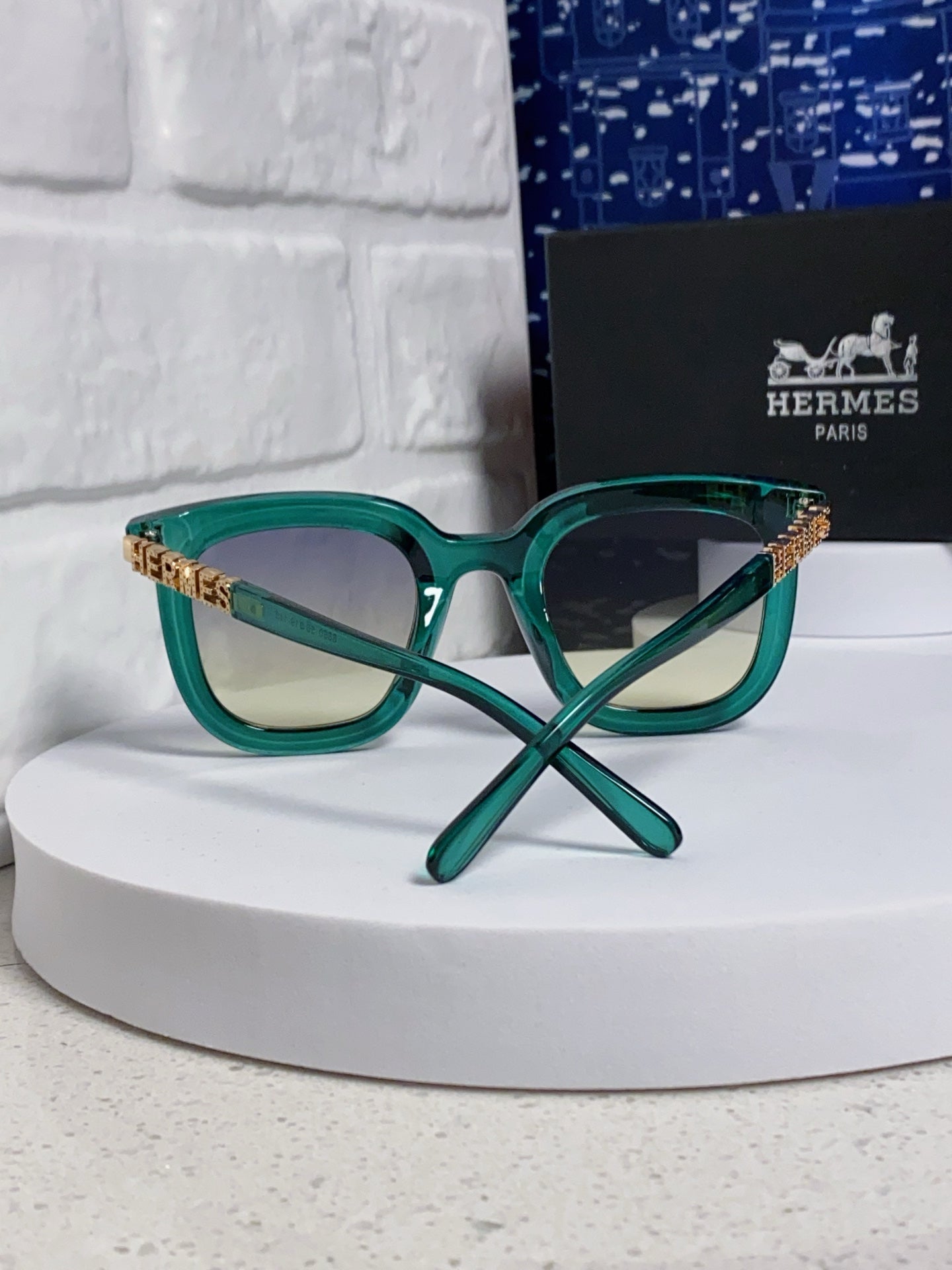 Hermès Metal Square Silver Lens Sunglasses for Men & Women - 158686 - detail image 3