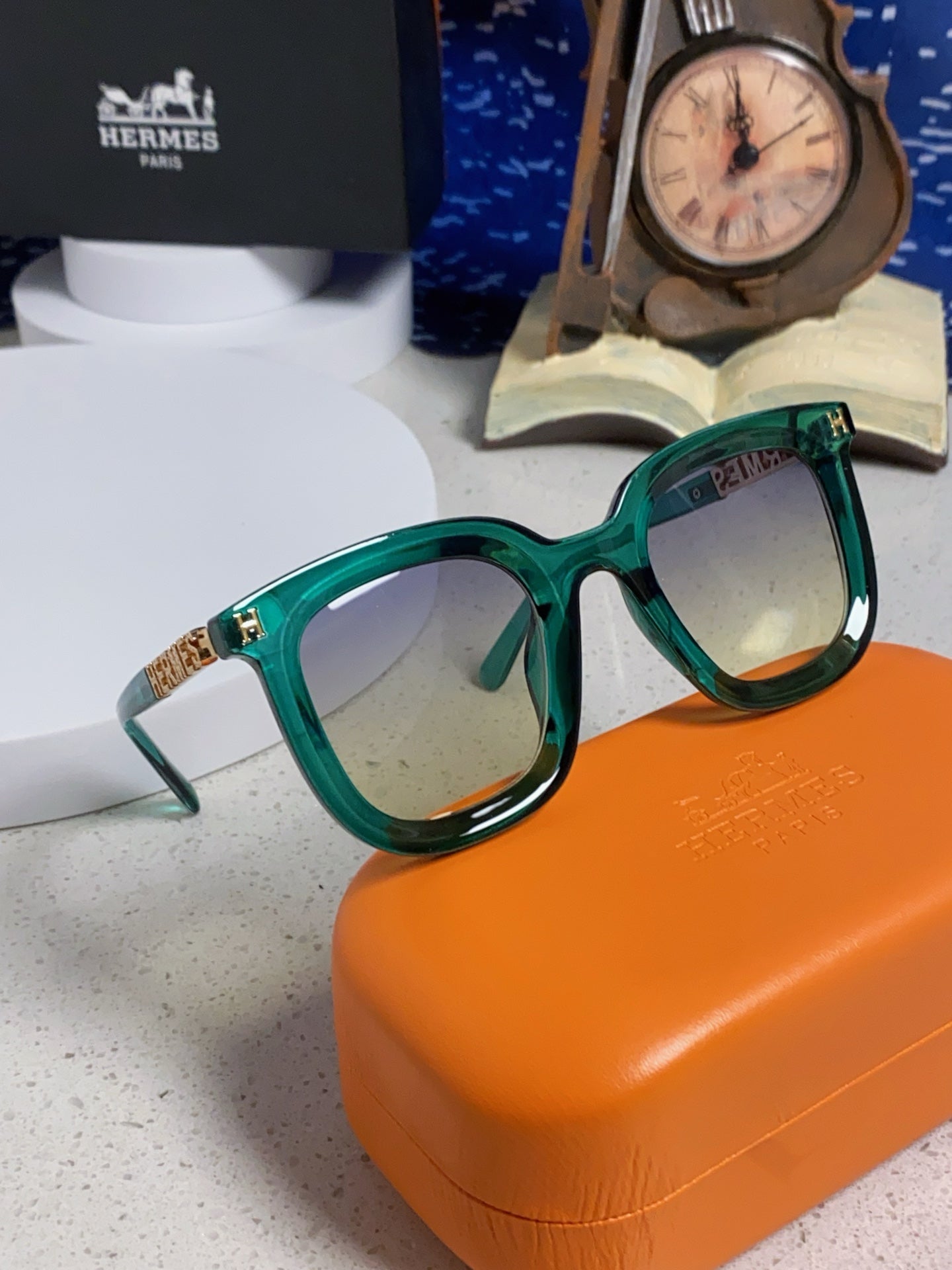 Hermès Metal Square Silver Lens Sunglasses for Men & Women - 399448 - detail image 9