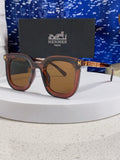 Hermès Metal Square Brown Lens Sunglasses for Men & Women - 158687