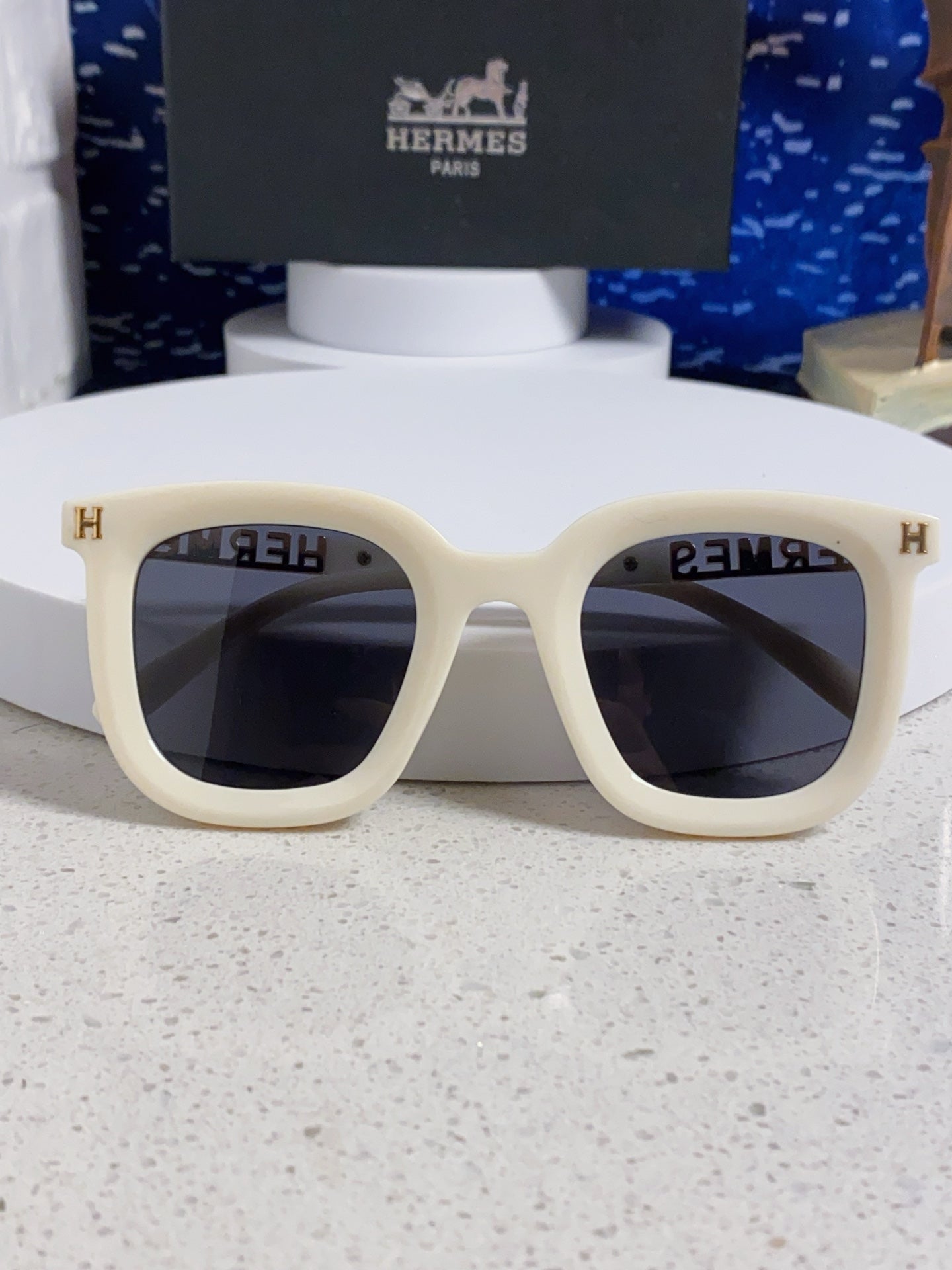 Hermès Metal Square Silver Lens Sunglasses for Men & Women - 433015 - detail image 8