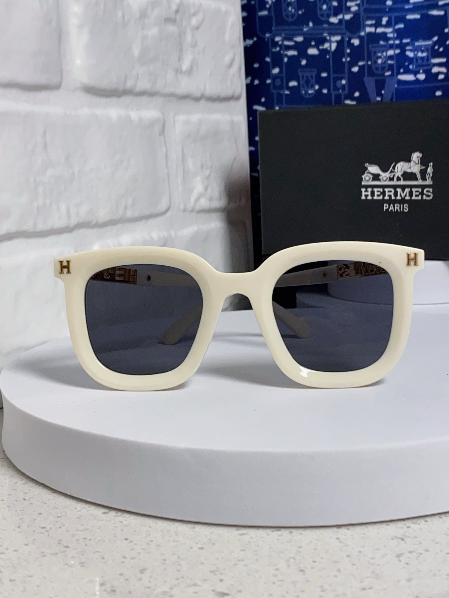 Hermès Metal Square Silver Lens Sunglasses for Men & Women - 399451 - detail image 2