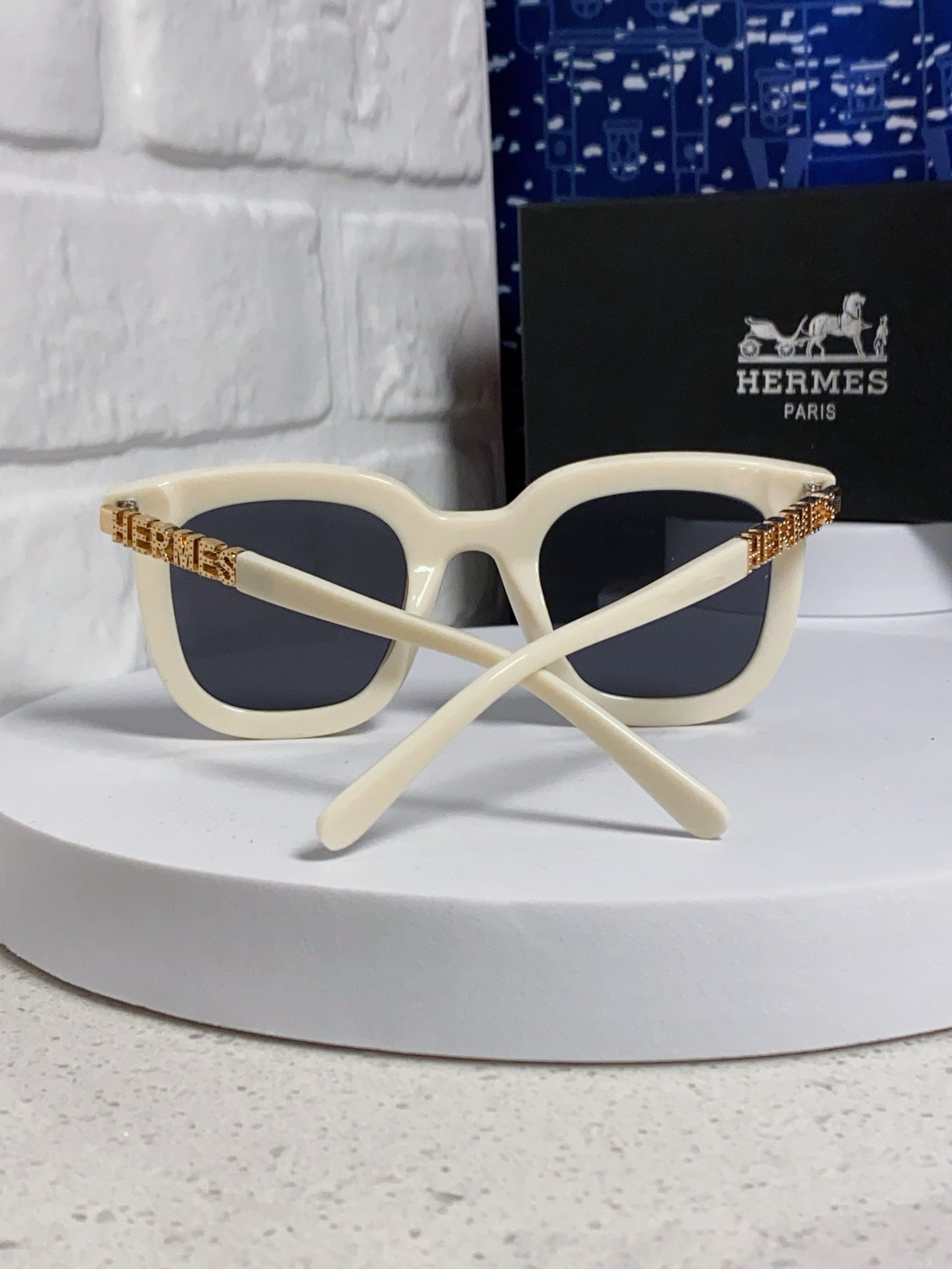Hermès Metal Square Silver Lens Sunglasses for Men & Women - 399451 - detail image 3