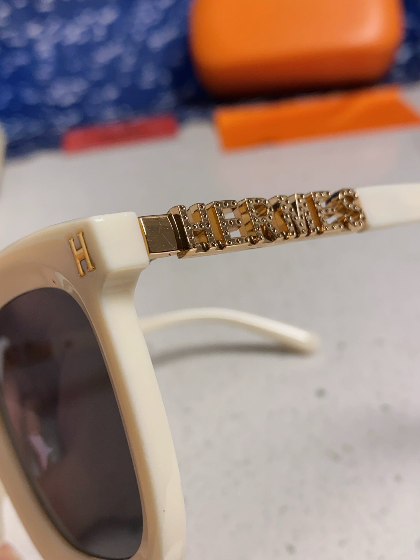 Hermès Metal Square Silver Lens Sunglasses for Men & Women - 433015 - detail image 7