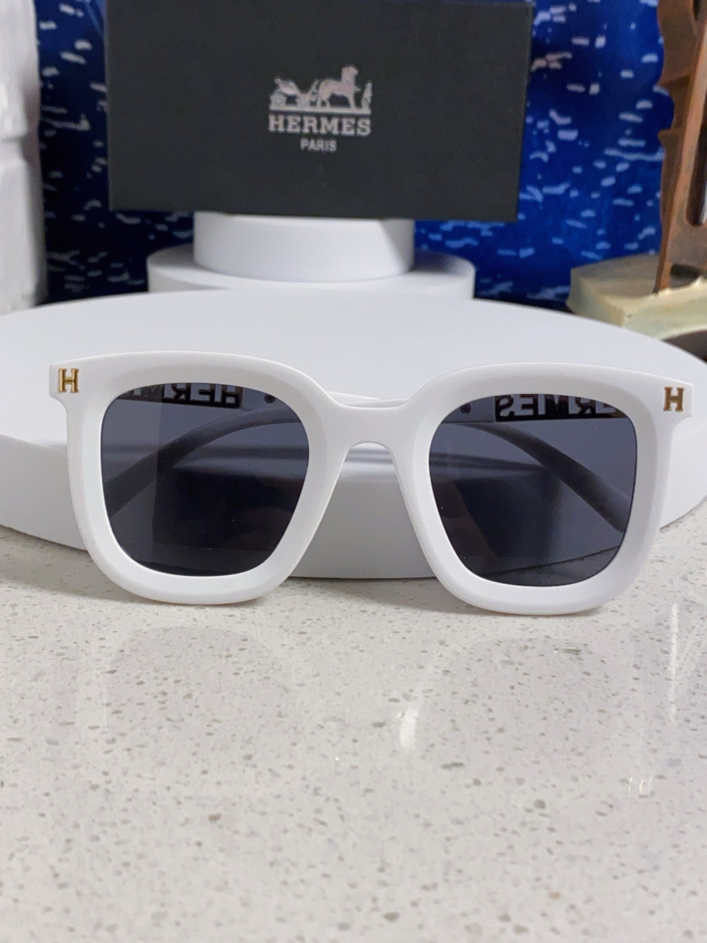 Hermès Metal Square Silver Lens Sunglasses for Men & Women - 399452 - detail image 8