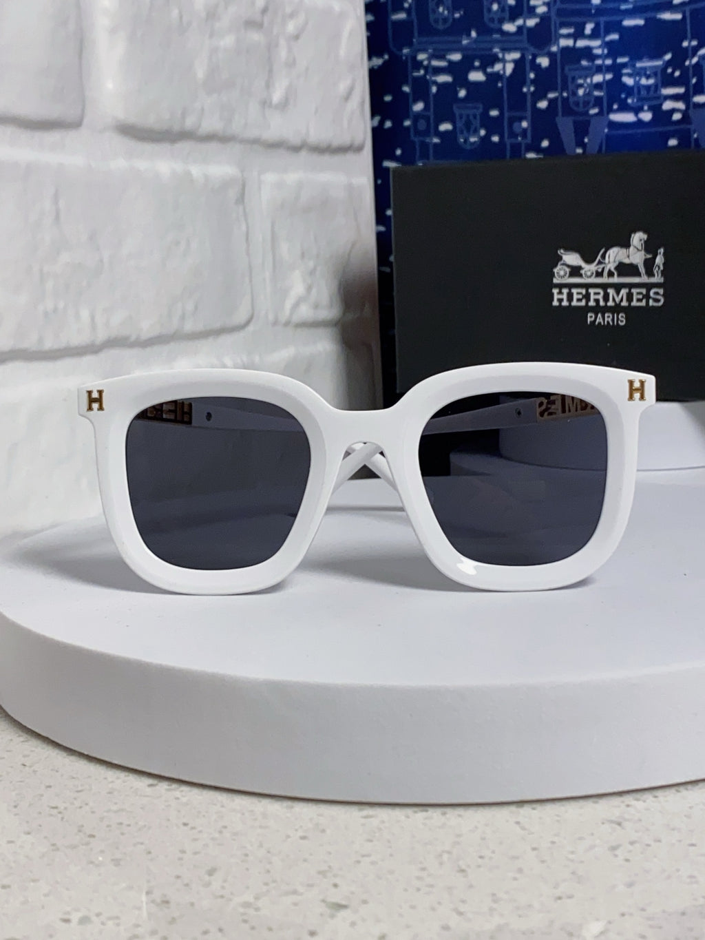 Hermès Metal Square Silver Lens Sunglasses for Men & Women - 158690 - detail image 2