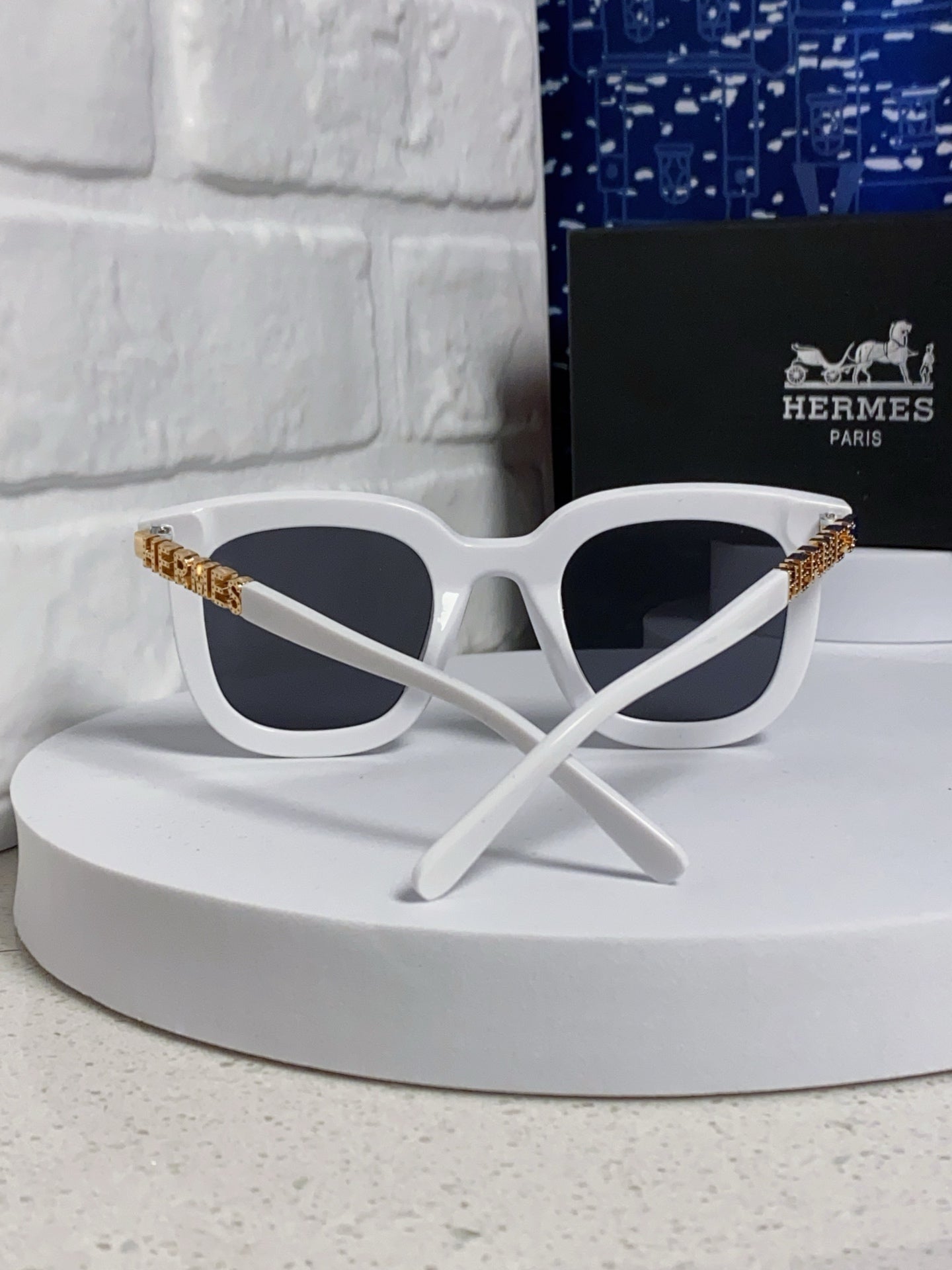 Hermès Metal Square Silver Lens Sunglasses for Men & Women - 399452 - detail image 3