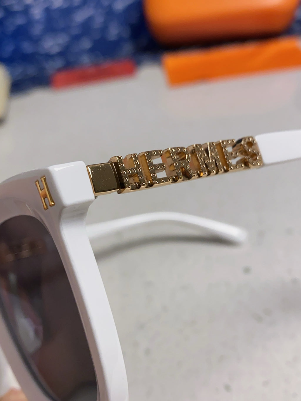 Hermès Metal Square Silver Lens Sunglasses for Men & Women - 158690 - detail image 7
