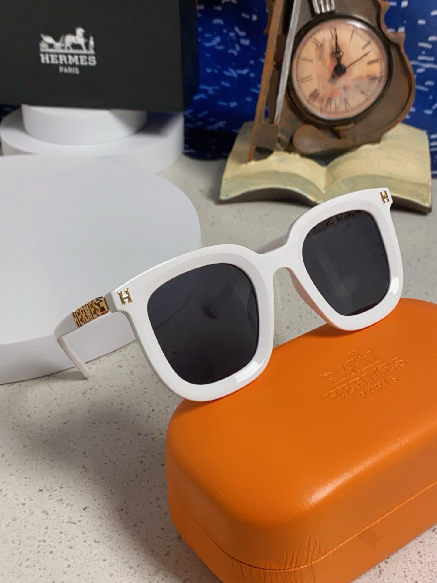 Hermès Metal Square Silver Lens Sunglasses for Men & Women - 433016 - detail image 9
