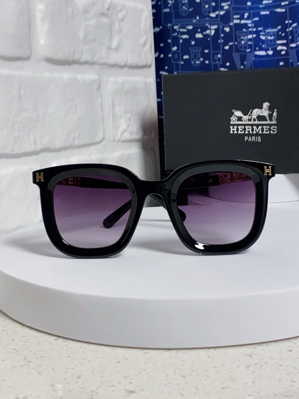 Hermès Metal Square Silver Lens Sunglasses for Men & Women - 399453 - detail image 2