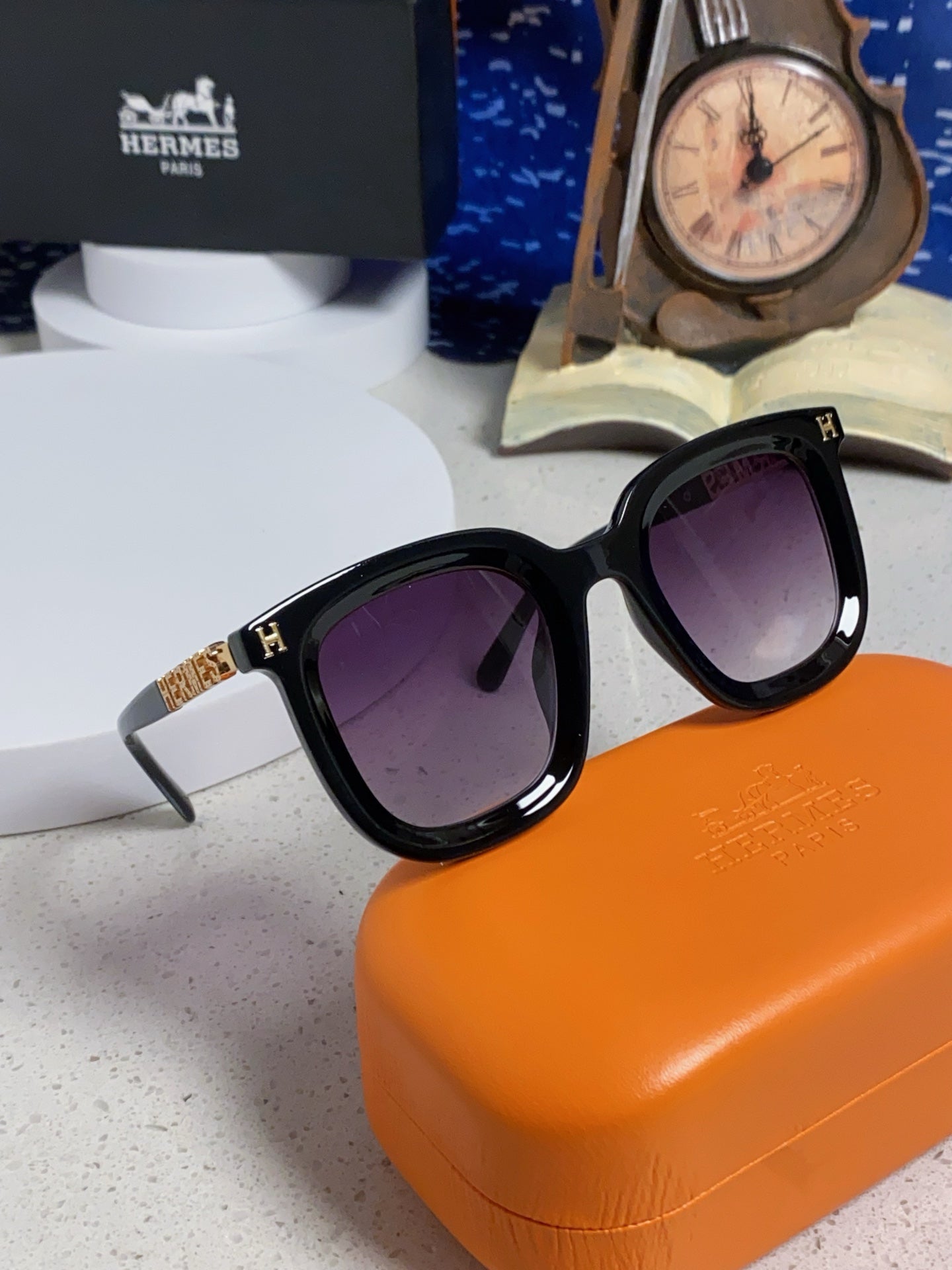Hermès Metal Square Silver Lens Sunglasses for Men & Women - 433017 - detail image 9