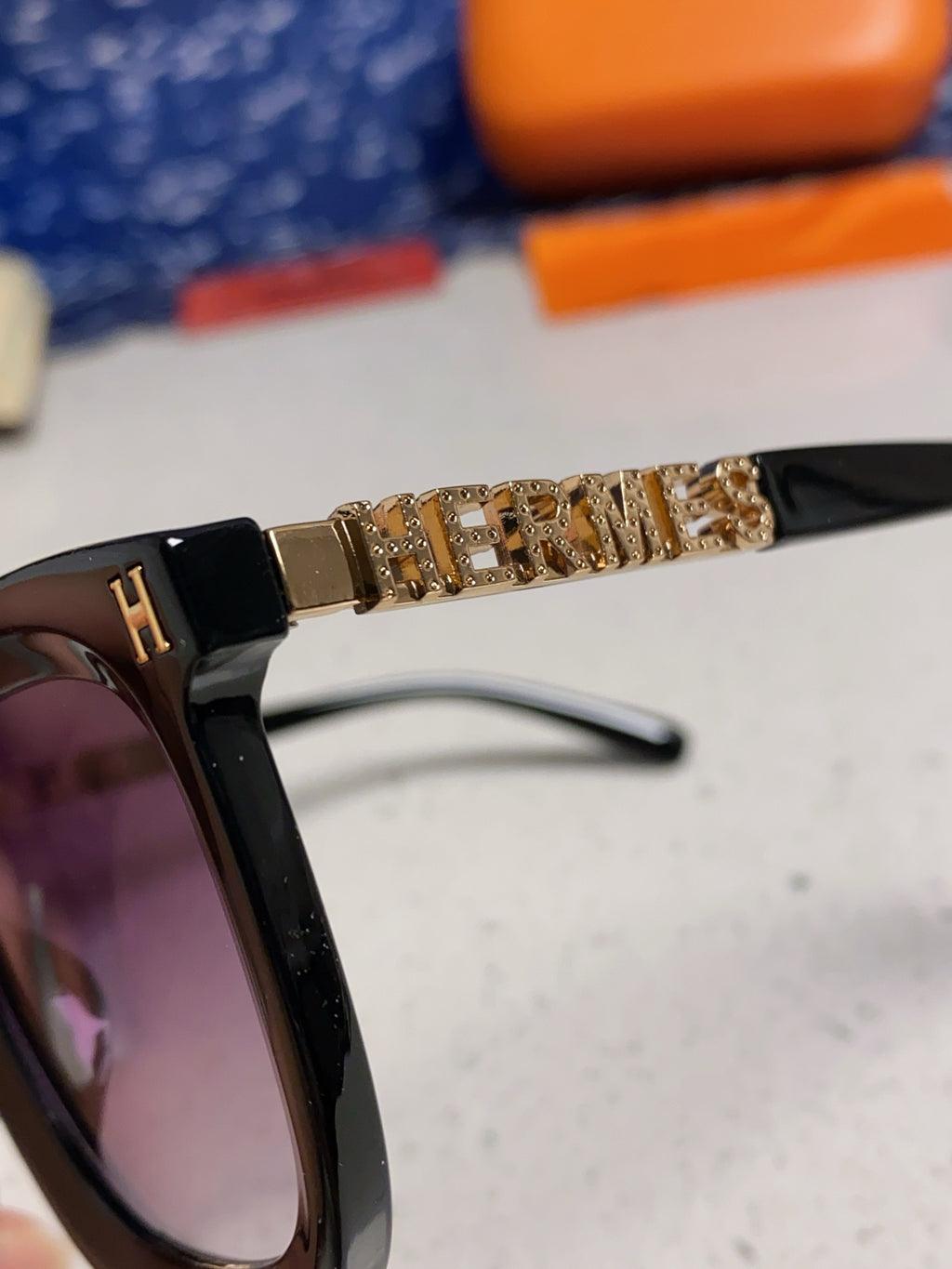 Hermès Metal Square Silver Lens Sunglasses for Men & Women - 433017 - detail image 7