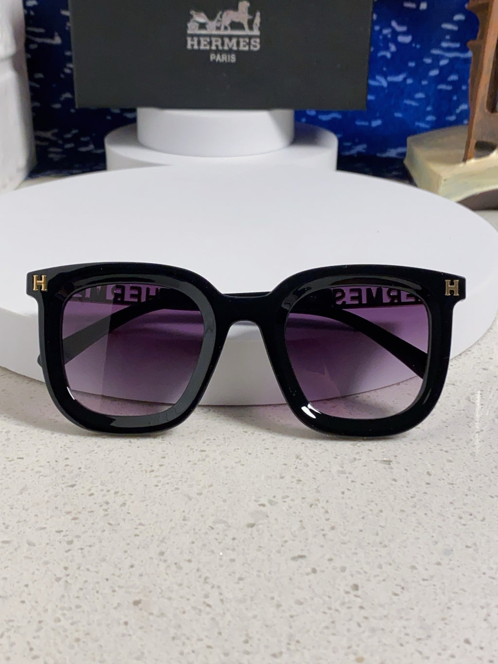 Hermès Metal Square Silver Lens Sunglasses for Men & Women - 433017 - detail image 8