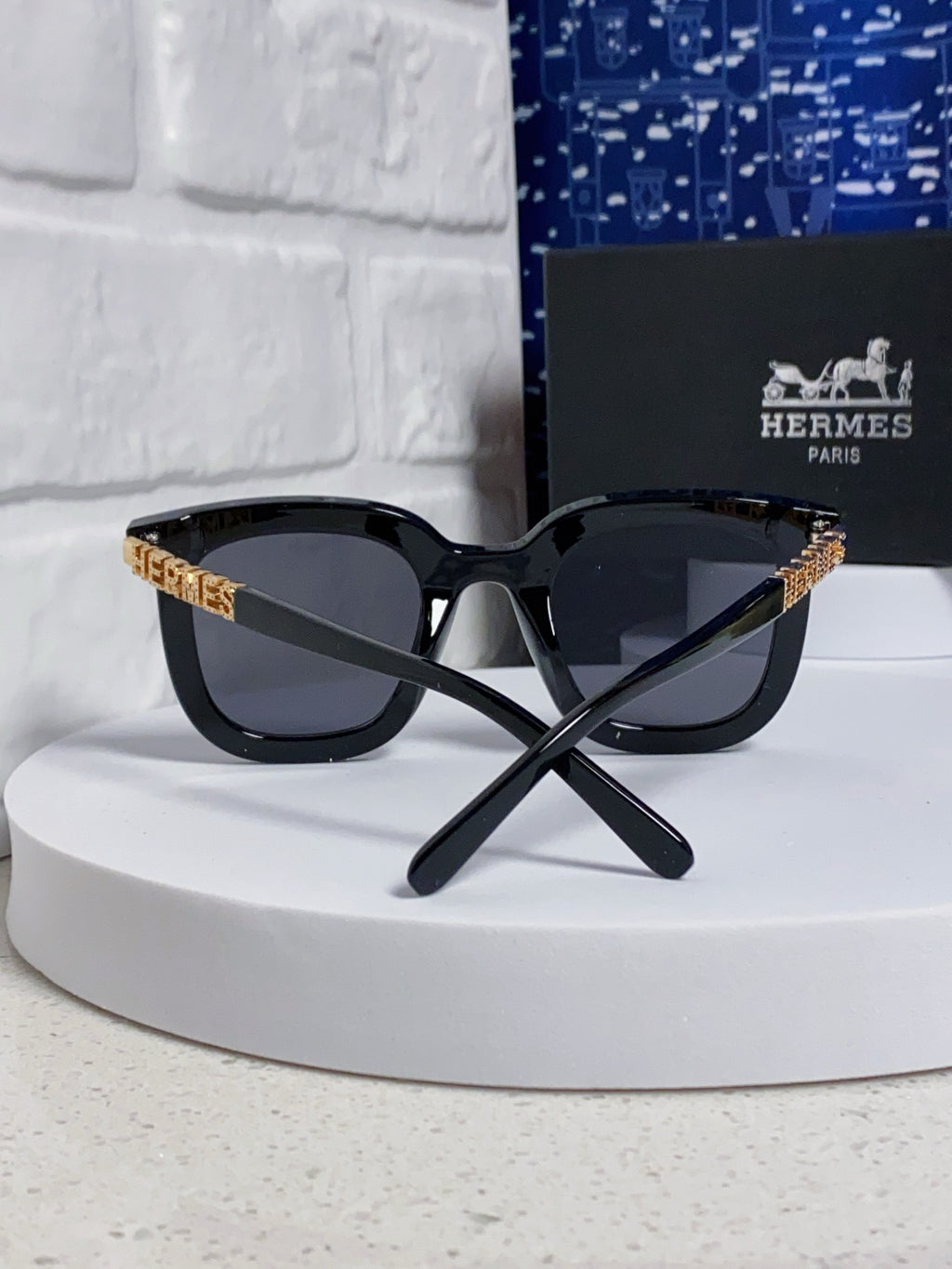 Hermès Metal Square Silver Lens Sunglasses for Men & Women - detail image 3