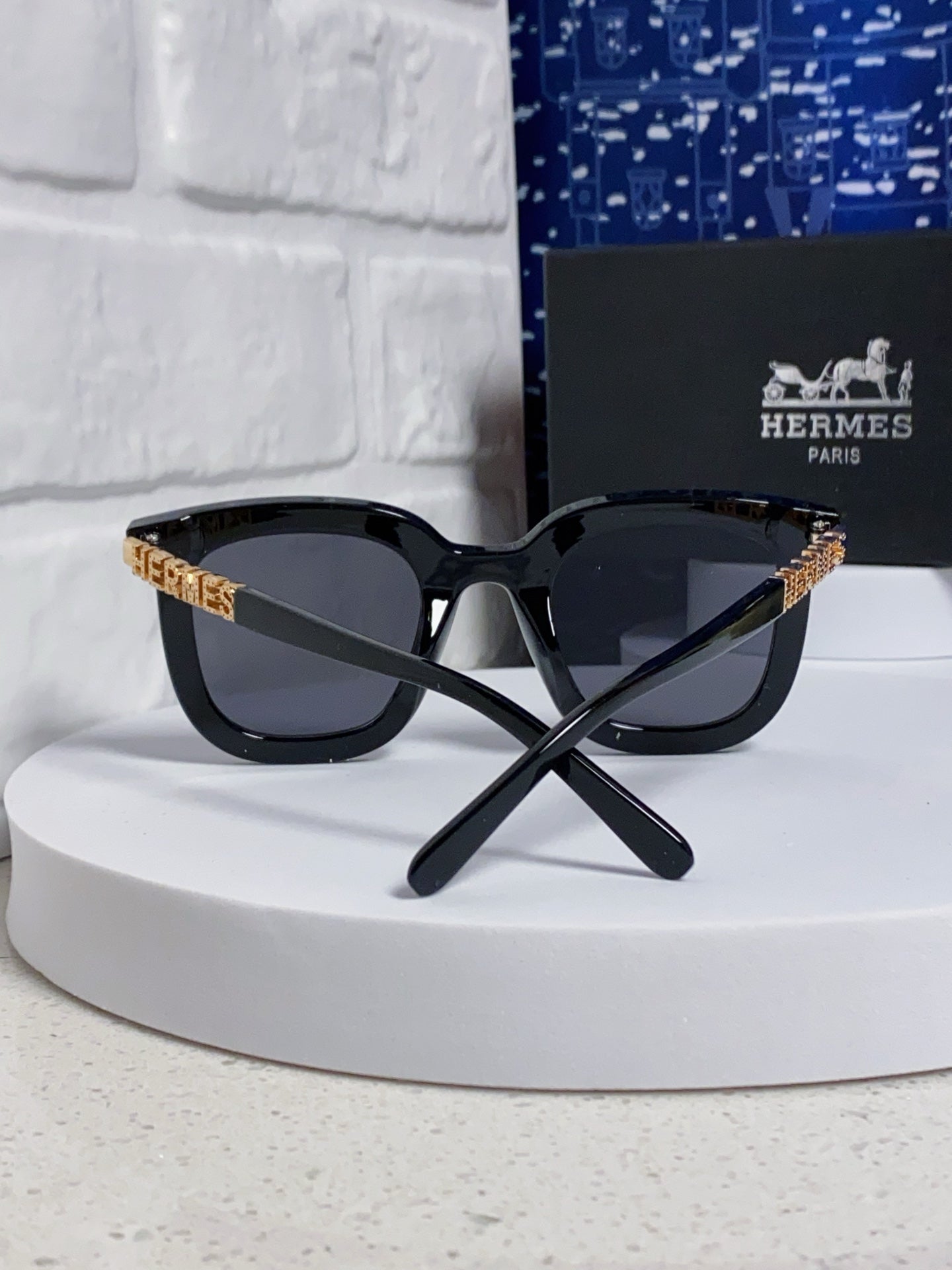 Hermès Metal Square Silver Lens Sunglasses for Men & Women - 158692 - detail image 3