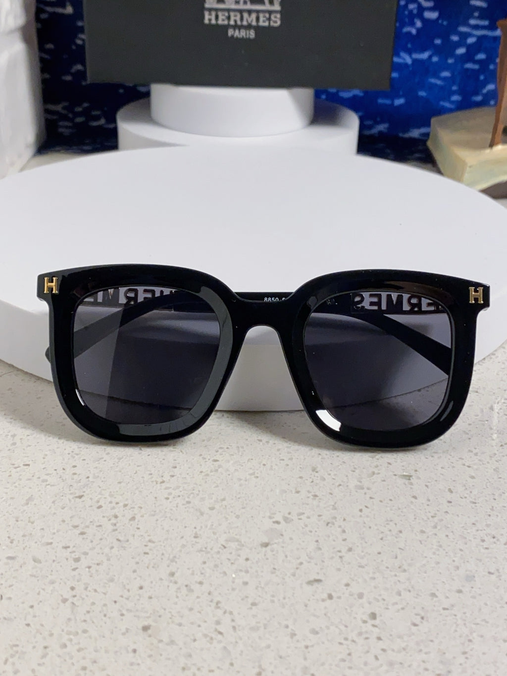Hermès Metal Square Silver Lens Sunglasses for Men & Women - detail image 8