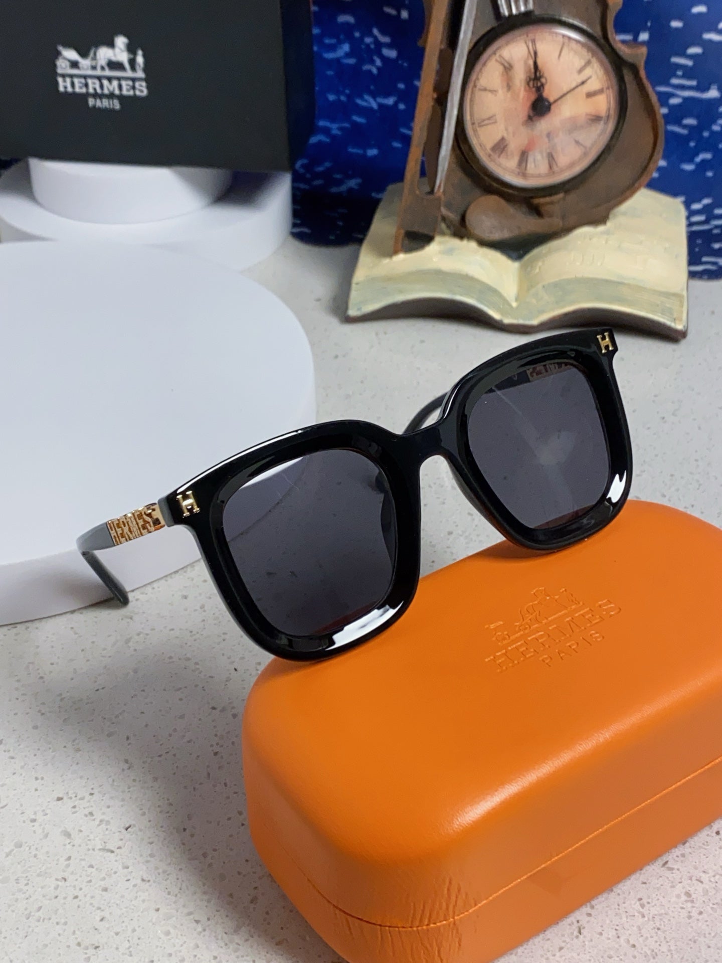 Hermès Metal Square Silver Lens Sunglasses for Men & Women - detail image 9