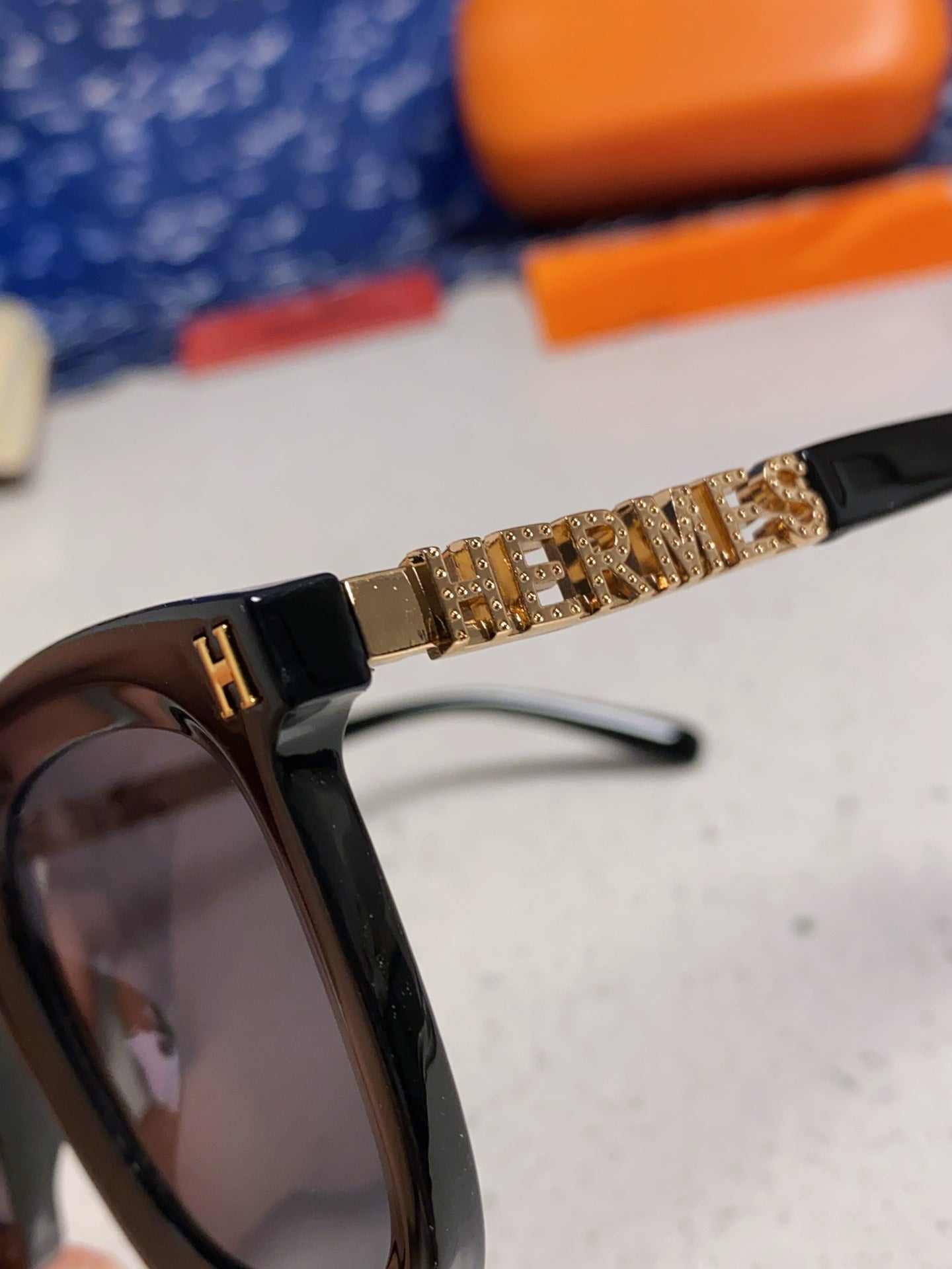 Hermès Metal Square Silver Lens Sunglasses for Men & Women - detail image 7