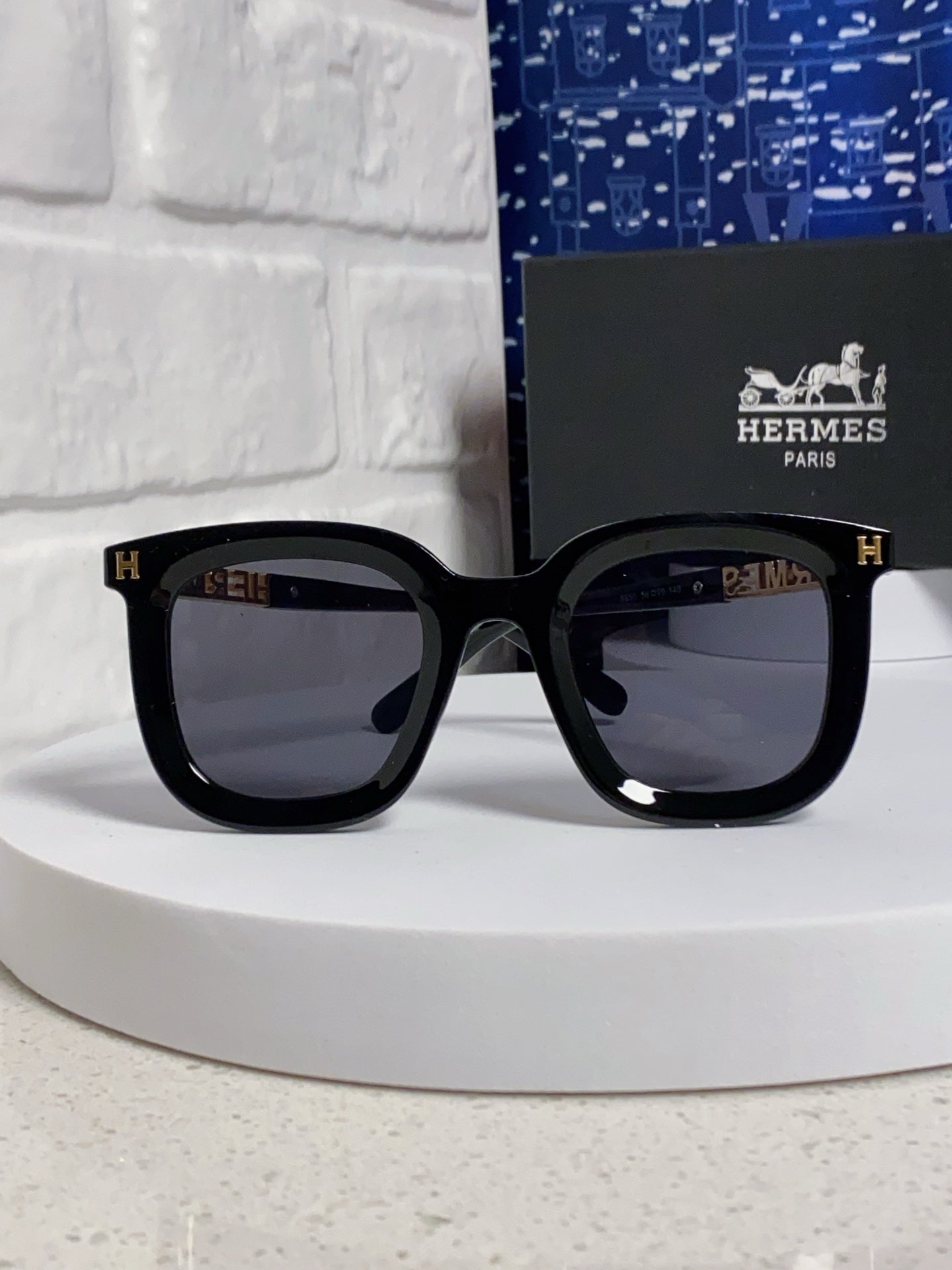 Hermès Metal Square Silver Lens Sunglasses for Men & Women - detail image 2