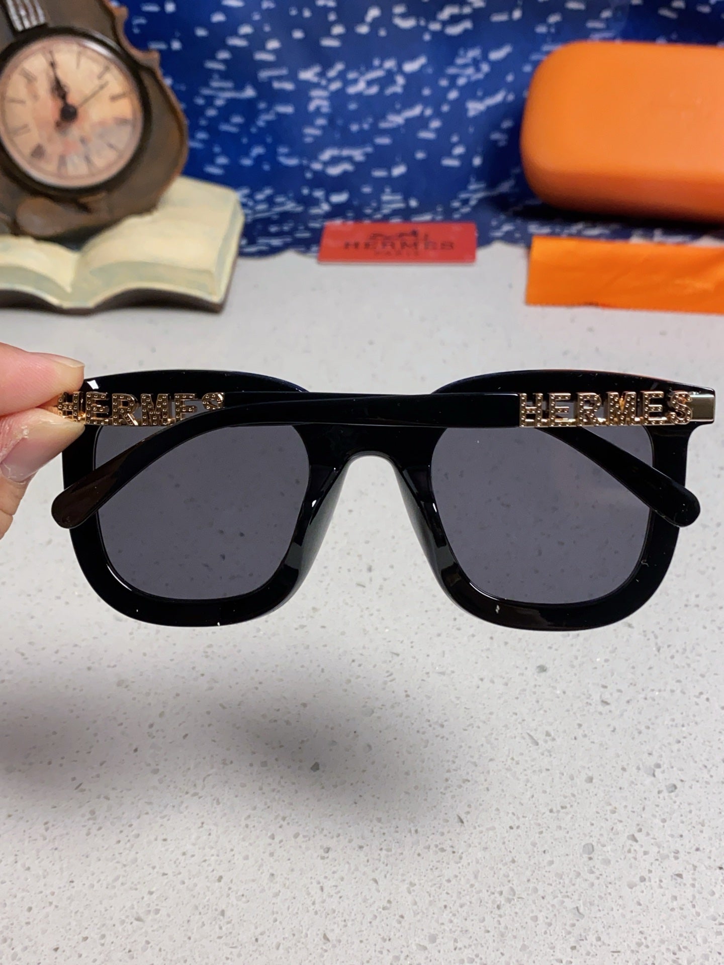 Hermès Metal Square Silver Lens Sunglasses for Men & Women - 399454 - detail image 5