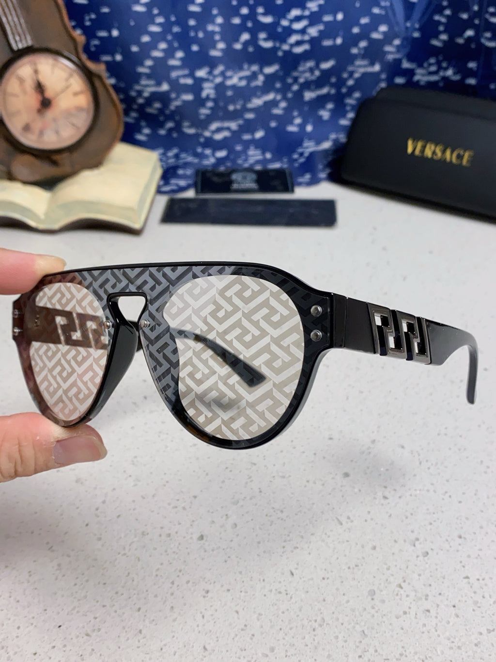 Versace Fashion Silver Lens Sunglasses for Men & Women - 432828 - detail image 6