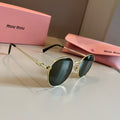 Miu Miu Metal Fashion Brown Lens Sunglasses for Men & Women - 432657
