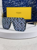 Fendi Lightweight Rimless Blue Lens Sunglasses for Men & Women