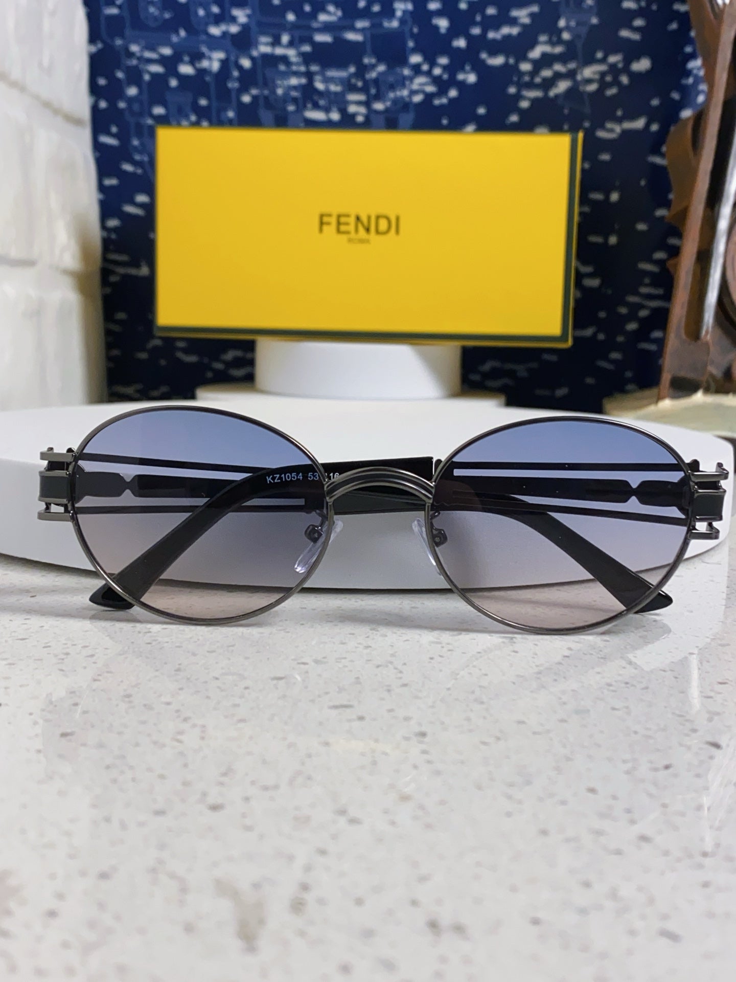 Fendi Metal Oval Silver Lens Sunglasses for Men & Women - 466204 - detail image 8