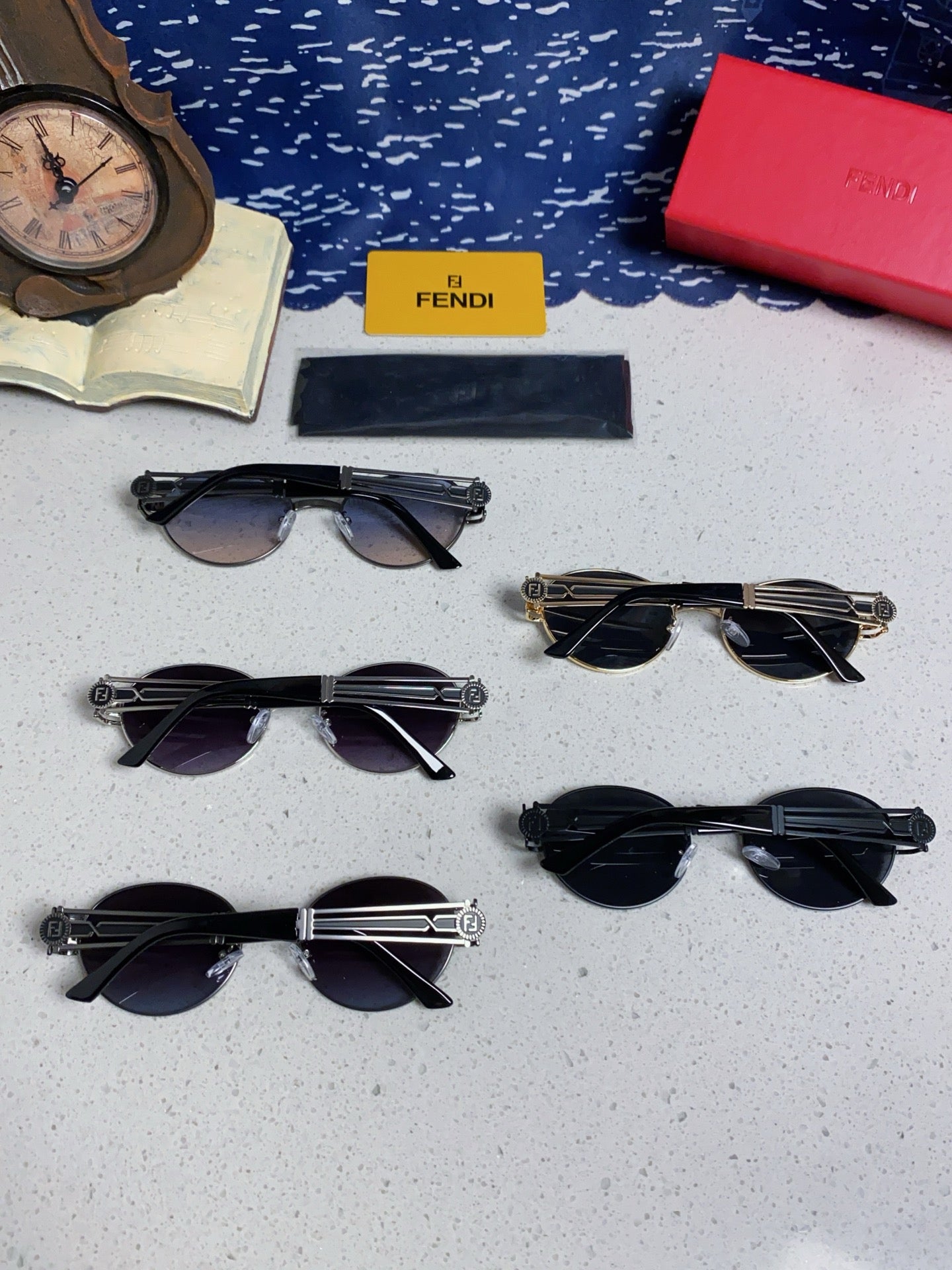 Fendi Metal Oval Silver Lens Sunglasses for Men & Women - 466205 - detail image 10