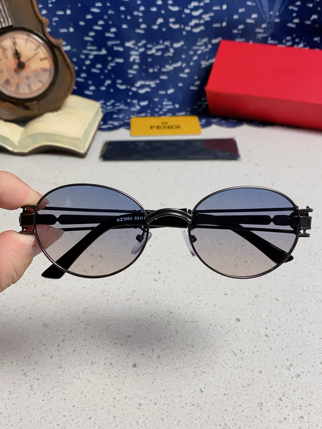 Fendi Metal Oval Silver Lens Sunglasses for Men & Women - 466204 - detail image 4