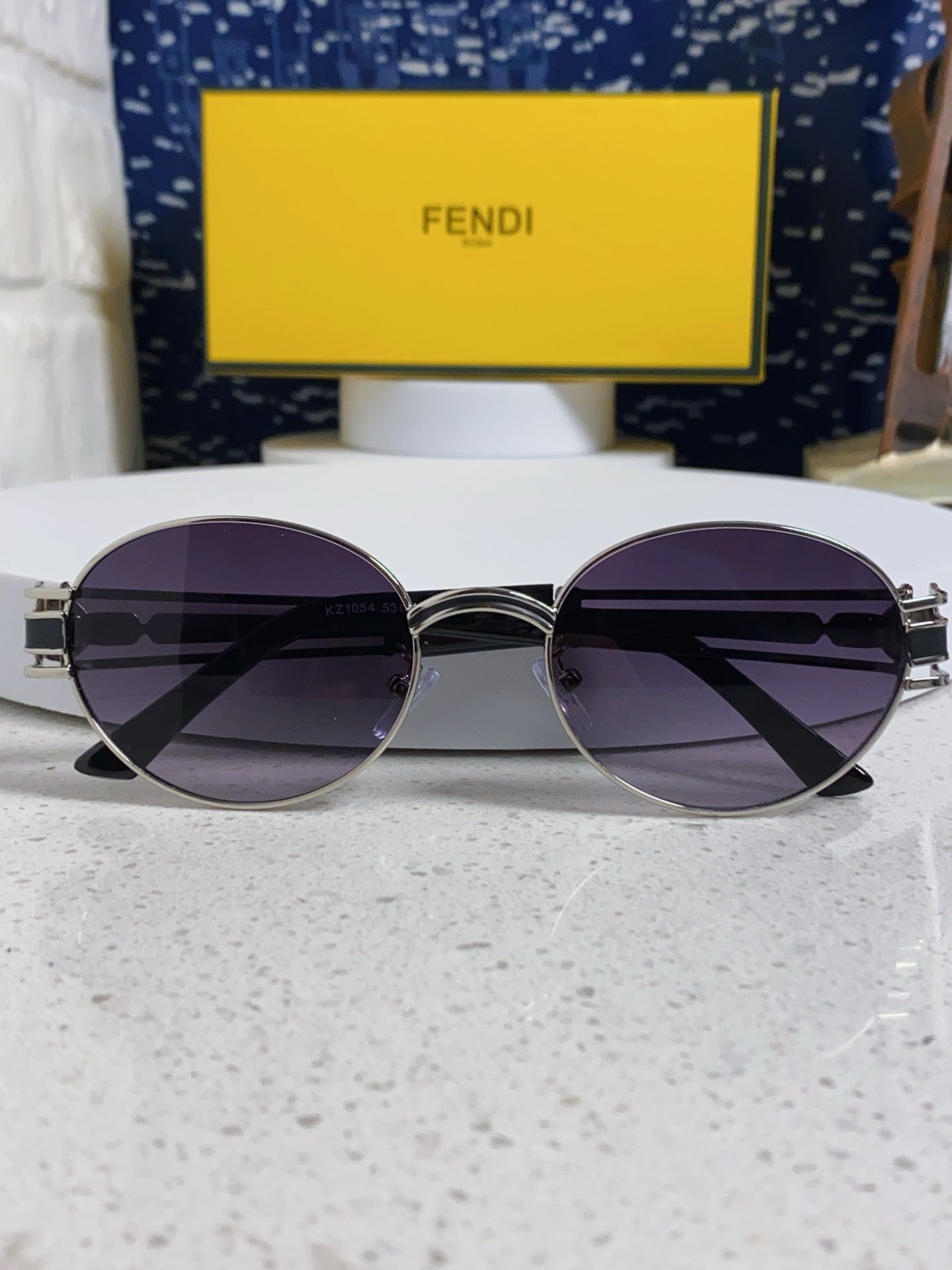 Fendi Metal Oval Silver Lens Sunglasses for Men & Women - 466205 - detail image 8