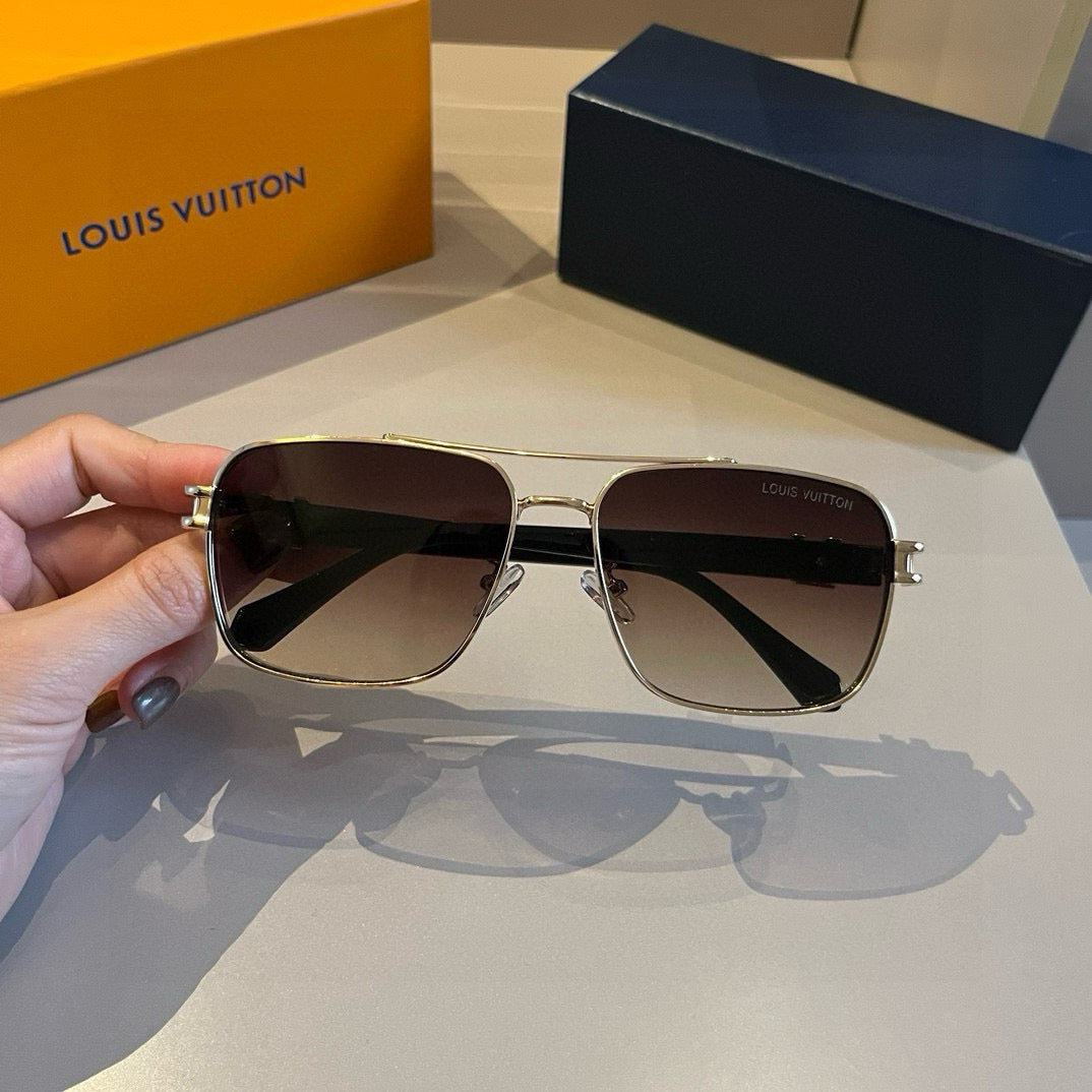Louis Vuitton Metal Aviator Gold Lens Sunglasses for Men & Women - 381896 - detail image 4