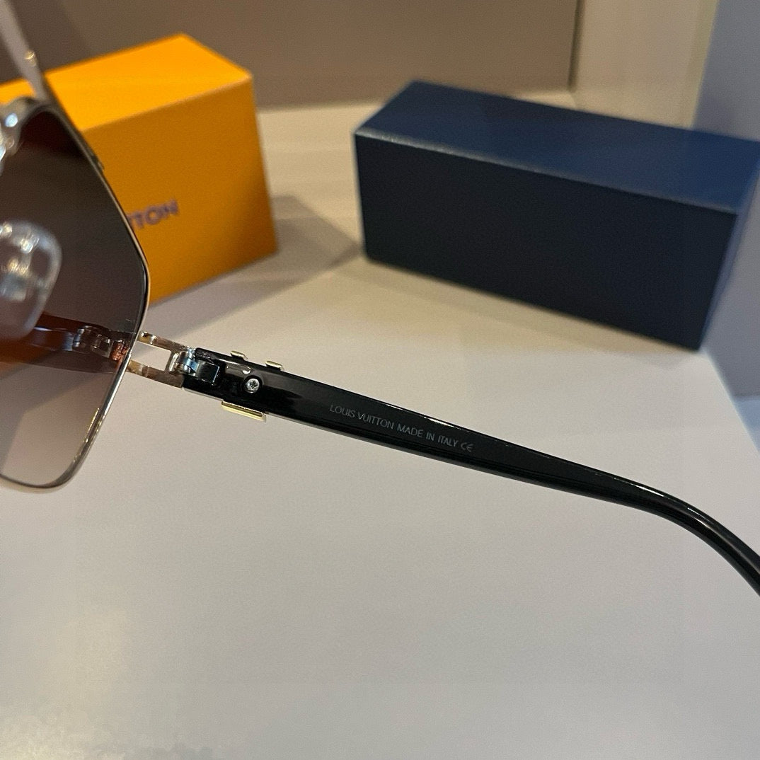 Louis Vuitton Metal Aviator Gold Lens Sunglasses for Men & Women - 381896 - detail image 9