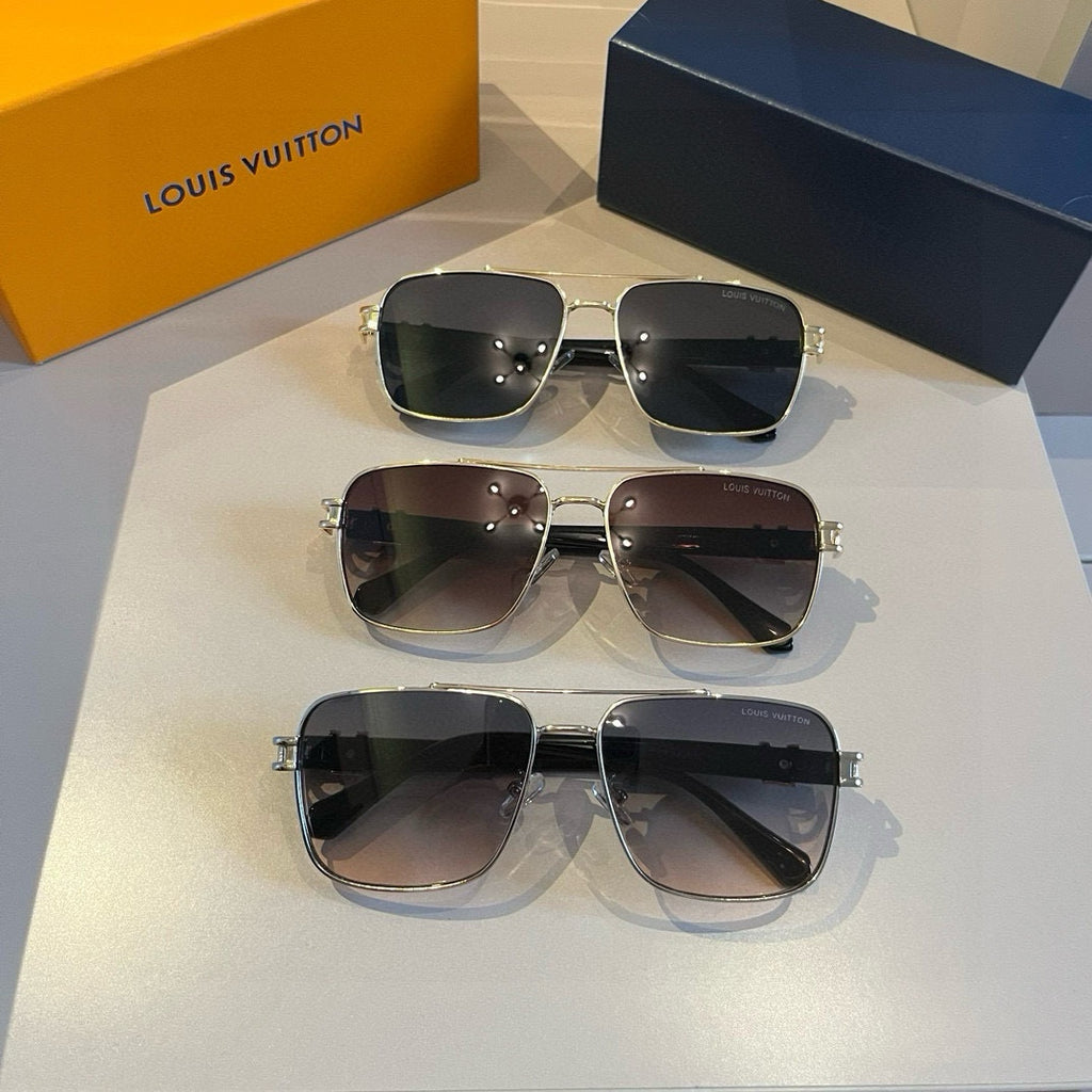 Louis Vuitton Metal Aviator Gold Lens Sunglasses for Men & Women - 381896 - detail image 11