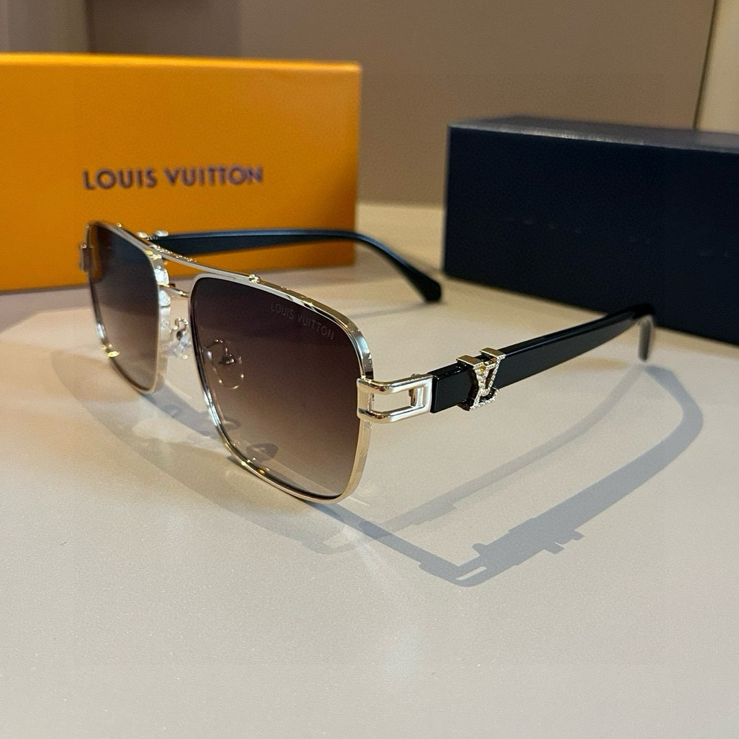 Louis Vuitton Metal Aviator Gold Lens Sunglasses for Men & Women - 381896 - detail image 2