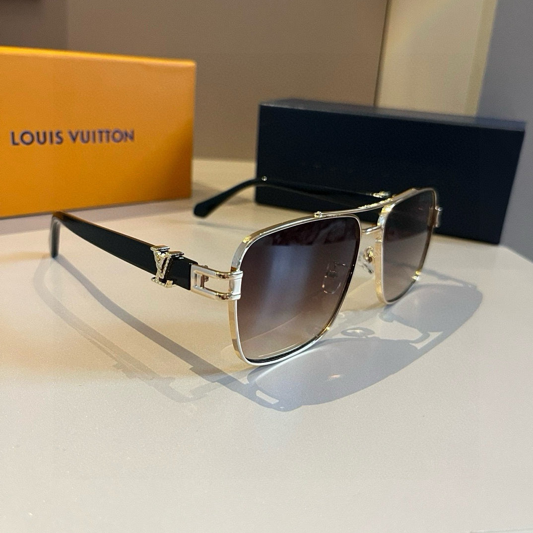 Louis Vuitton Metal Aviator Gold Lens Sunglasses for Men & Women - 381896