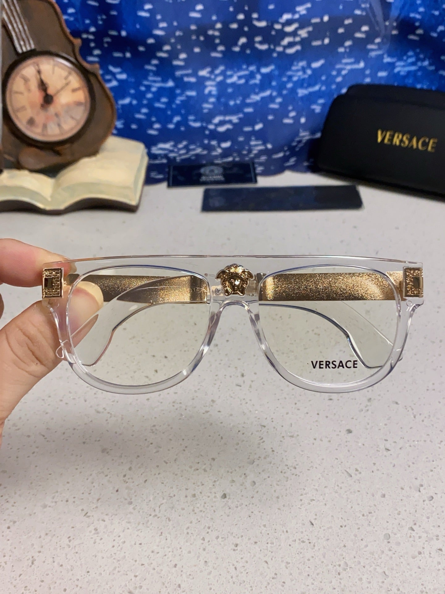 Versace Square Silver Lens Sunglasses for Men & Women - 372529 - detail image 4